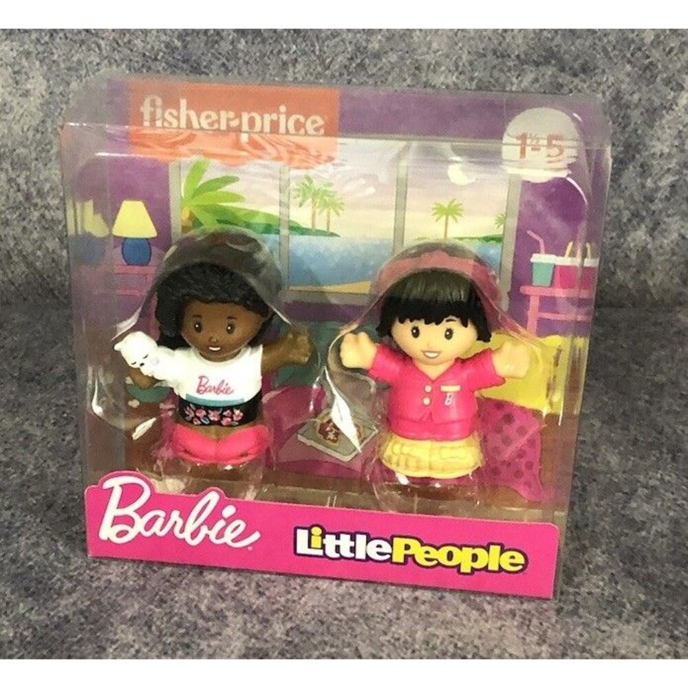FPLP Fisher Price Little People Barbie Figures Set Slumber Party Sleepover NEW
